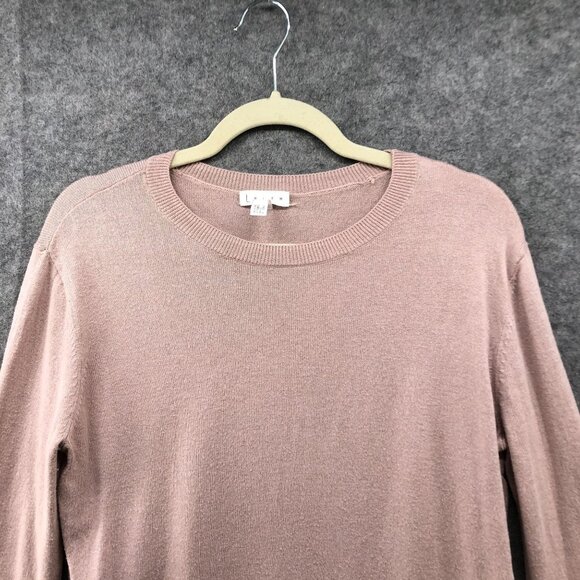 Leith Bell Sleeve Sweater Womens S Blush Pink Wool Blend Crewneck Knit - Picture 3 of 10